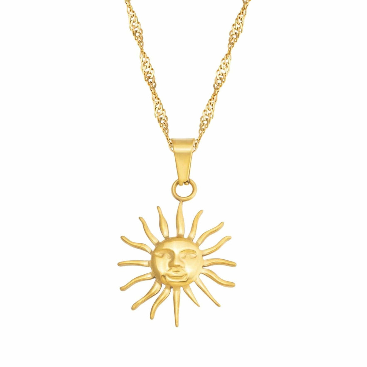 BohoMoon Stainless Steel Ray Of Sunshine Necklace Gold