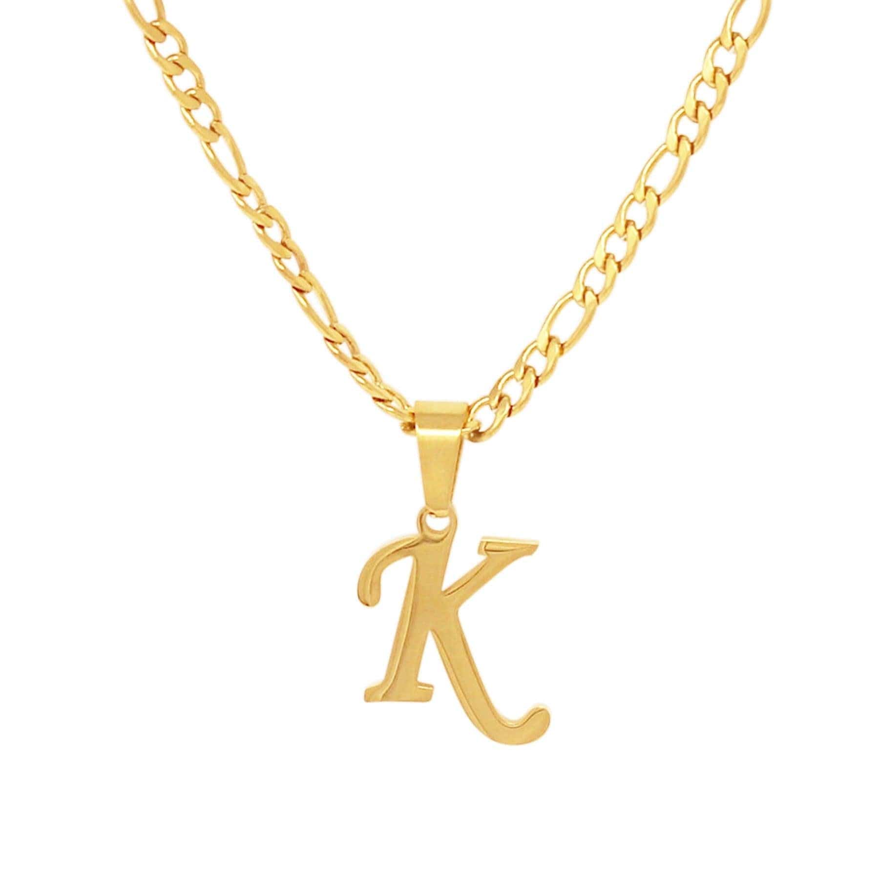 BOHOMOON Stainless Steel Rebel Initial Necklace Gold / A