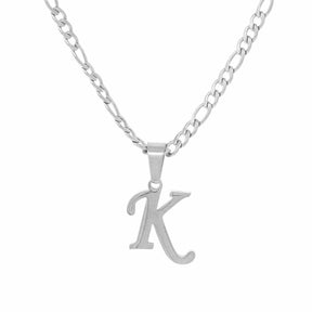 BOHOMOON Stainless Steel Rebel Initial Necklace Silver / A