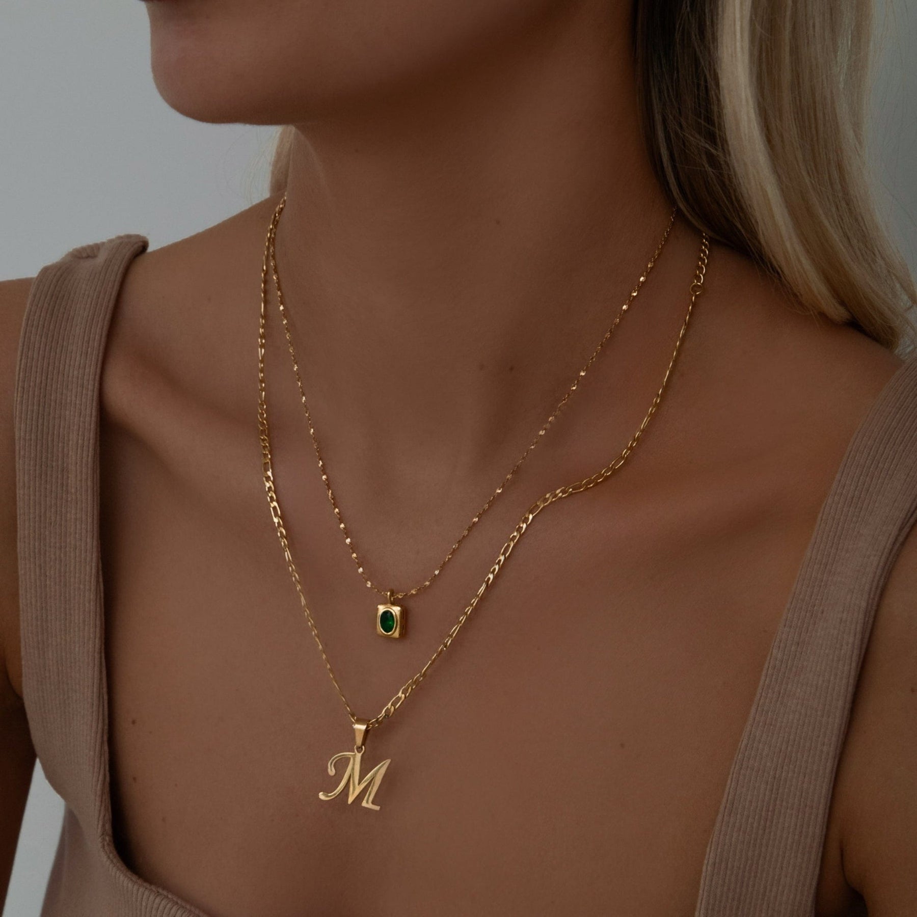 BOHOMOON Stainless Steel Rebel Initial Necklace
