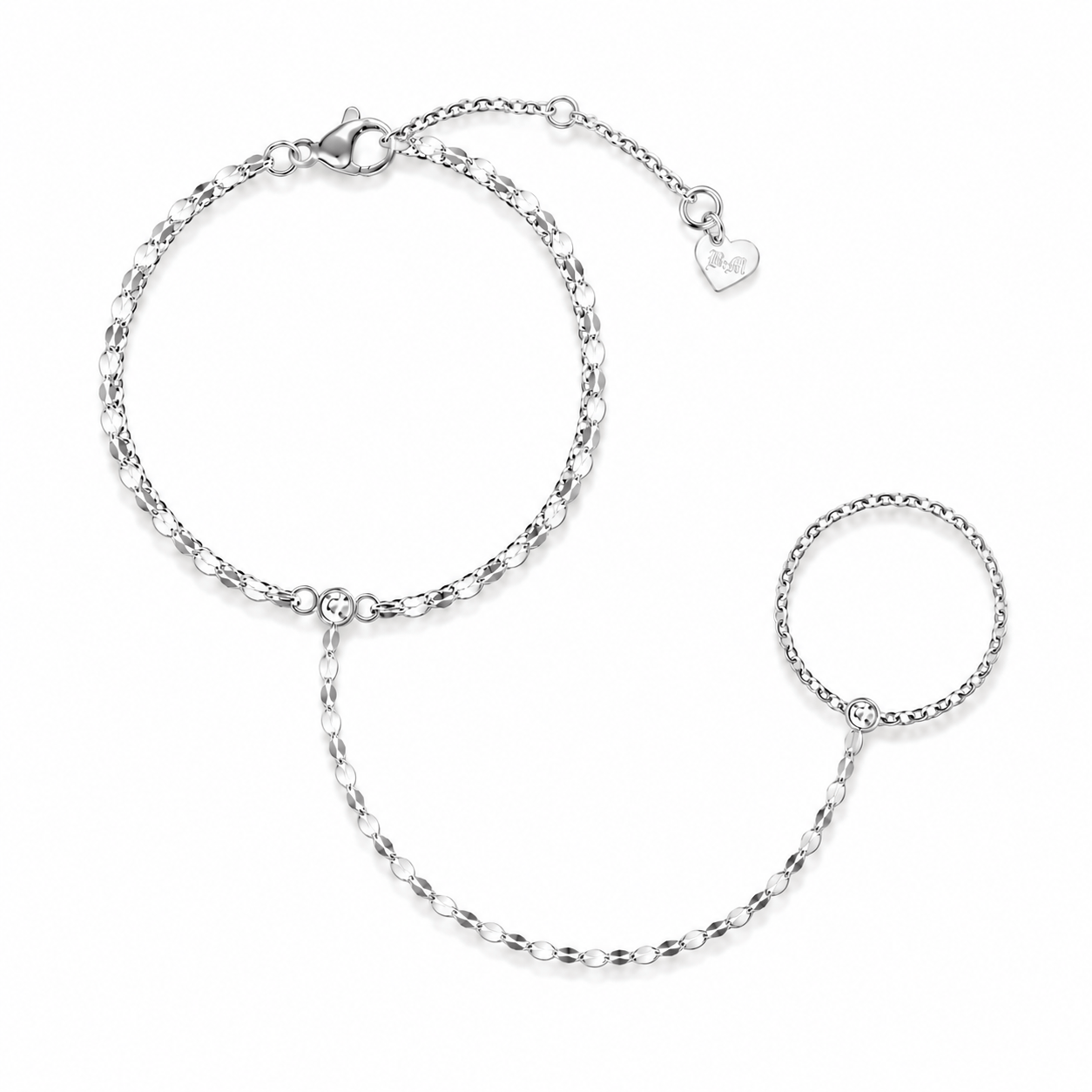 Bohomoon Stainless Steel Reckless Hand Chain Bracelet