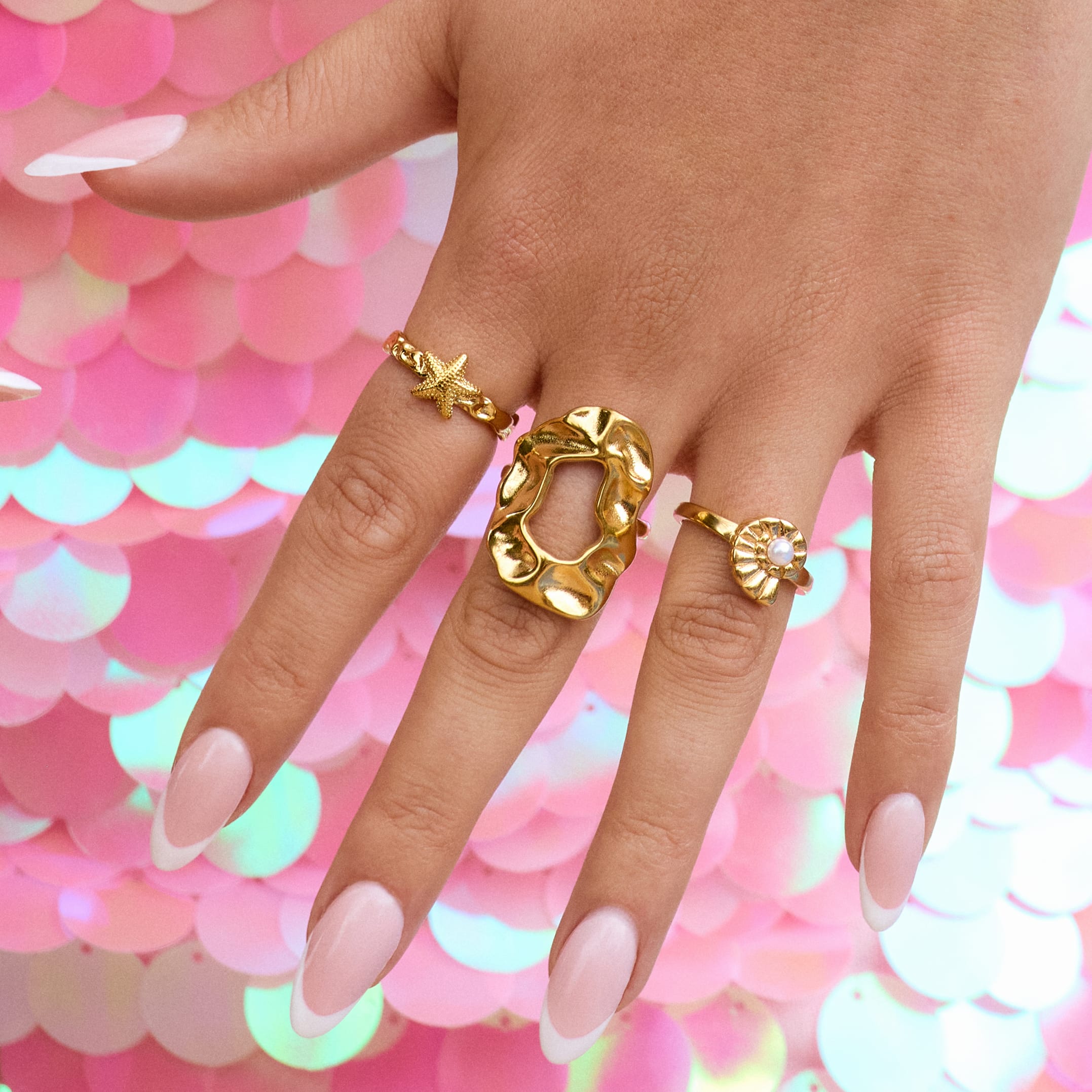 Bohomoon Stainless Steel Reef Starfish Ring