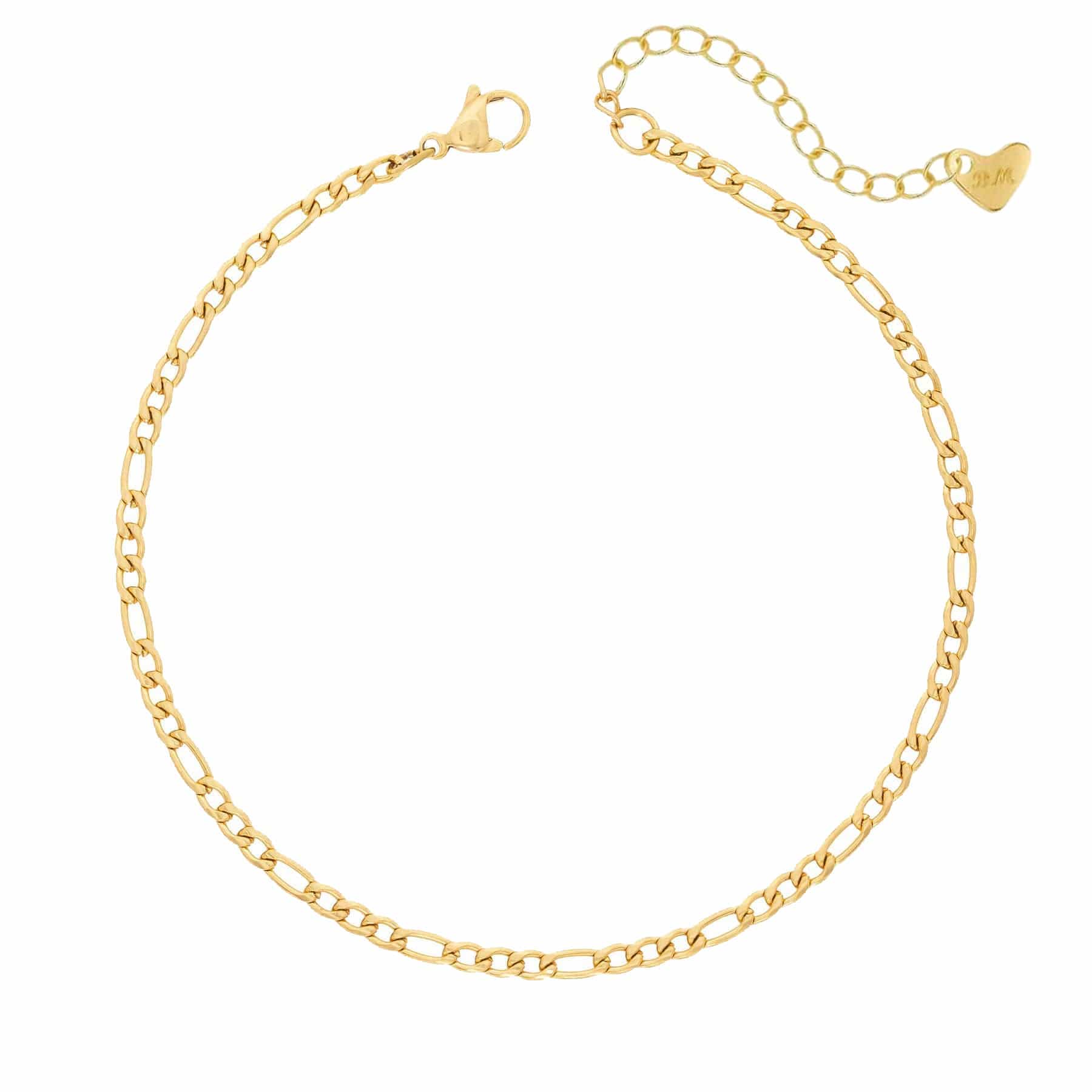 Bohomoon Stainless Steel Regal Figaro Anklet