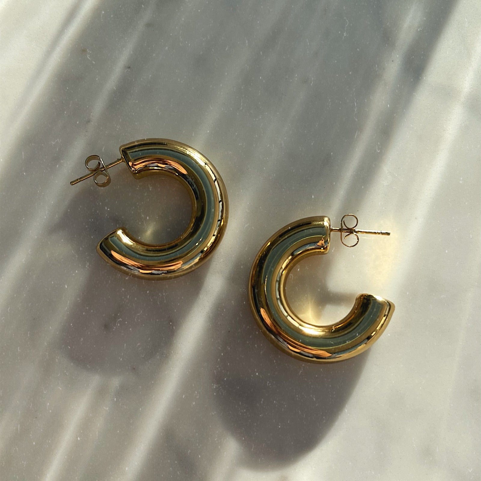 BohoMoon Stainless Steel Regina Hoop Earrings Gold