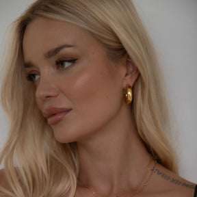BohoMoon Stainless Steel Regina Hoop Earrings Gold