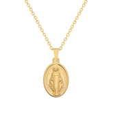 BohoMoon Stainless Steel Renaissance Mary Necklace Gold