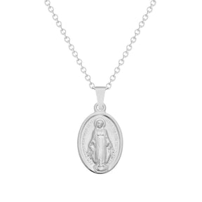 BohoMoon Stainless Steel Renaissance Mary Necklace Silver