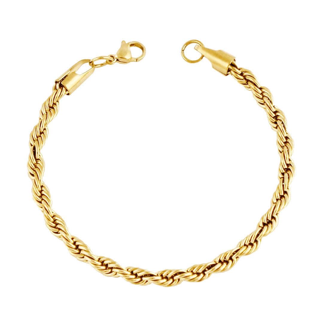 BohoMoon Stainless Steel Reni Rope Bracelet Gold / Large