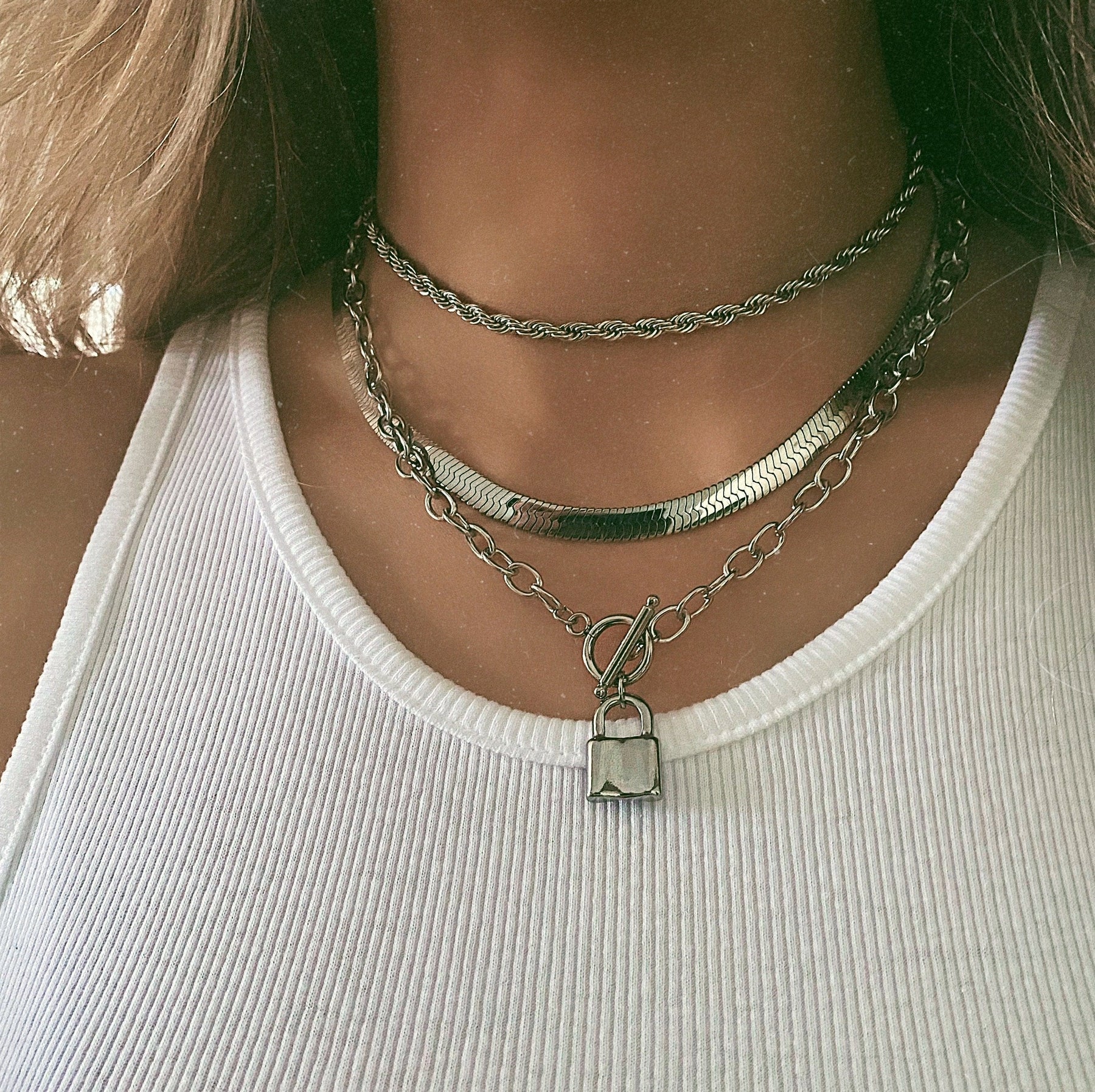 BohoMoon Stainless Steel Reni Rope Choker / Necklace