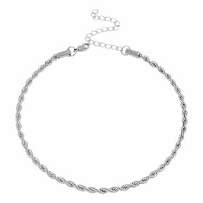 BohoMoon Stainless Steel Reni Rope Choker / Necklace Silver / Choker