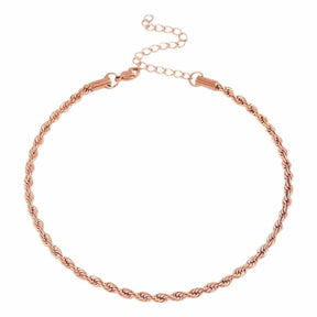 BohoMoon Stainless Steel Reni Rope Choker / Necklace Rose Gold / Choker
