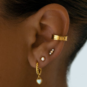 Bohomoon Stainless Steel Ridge Ear Cuff