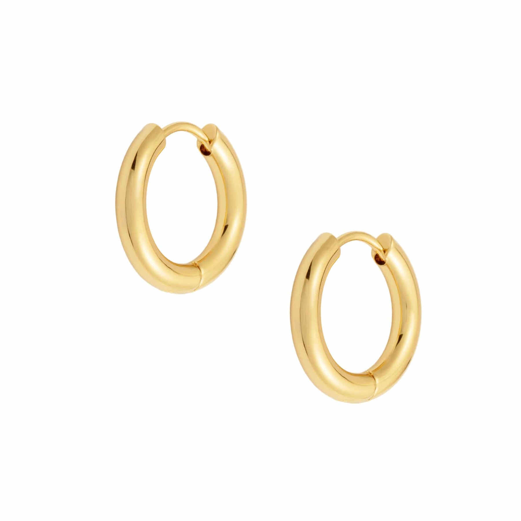 BohoMoon Stainless Steel Riley Hoop Earrings Gold / 12mm