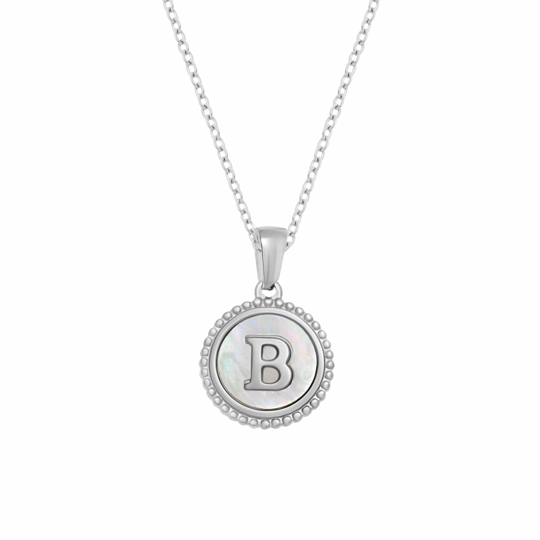 BohoMoon Stainless Steel Rise Initial Necklace Silver / A