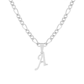 BohoMoon Stainless Steel River Initial Choker / Necklace Silver / A / Choker