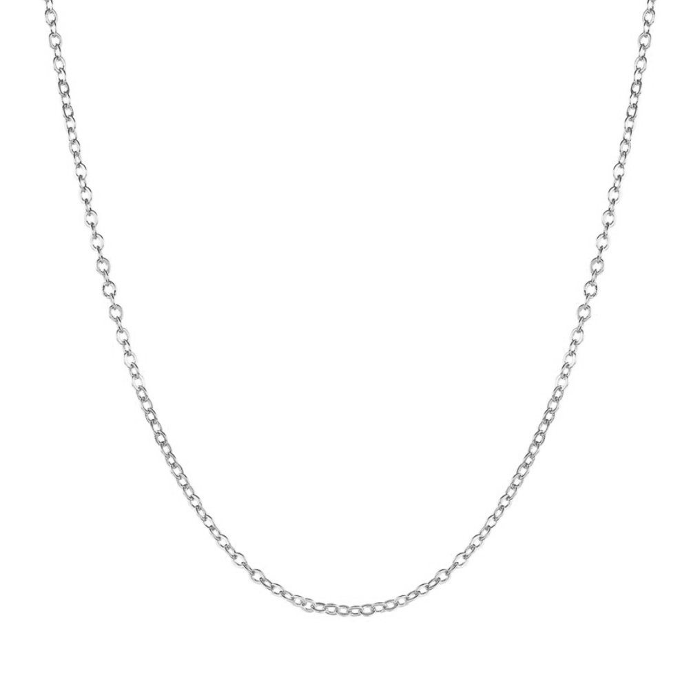 BohoMoon Stainless Steel Rolo link chain Silver / 18" / 45cm fixed length