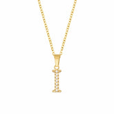 BohoMoon Stainless Steel Roman Numerals Necklace Gold / I