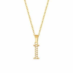 BohoMoon Stainless Steel Roman Numerals Necklace Gold / I