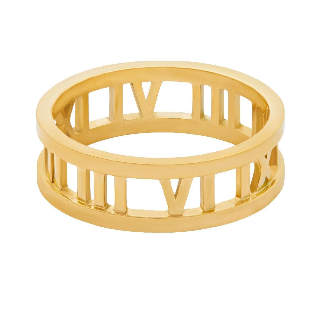 BohoMoon Stainless Steel Roman Ring Gold / US 6 / UK L / EUR 51 (small)