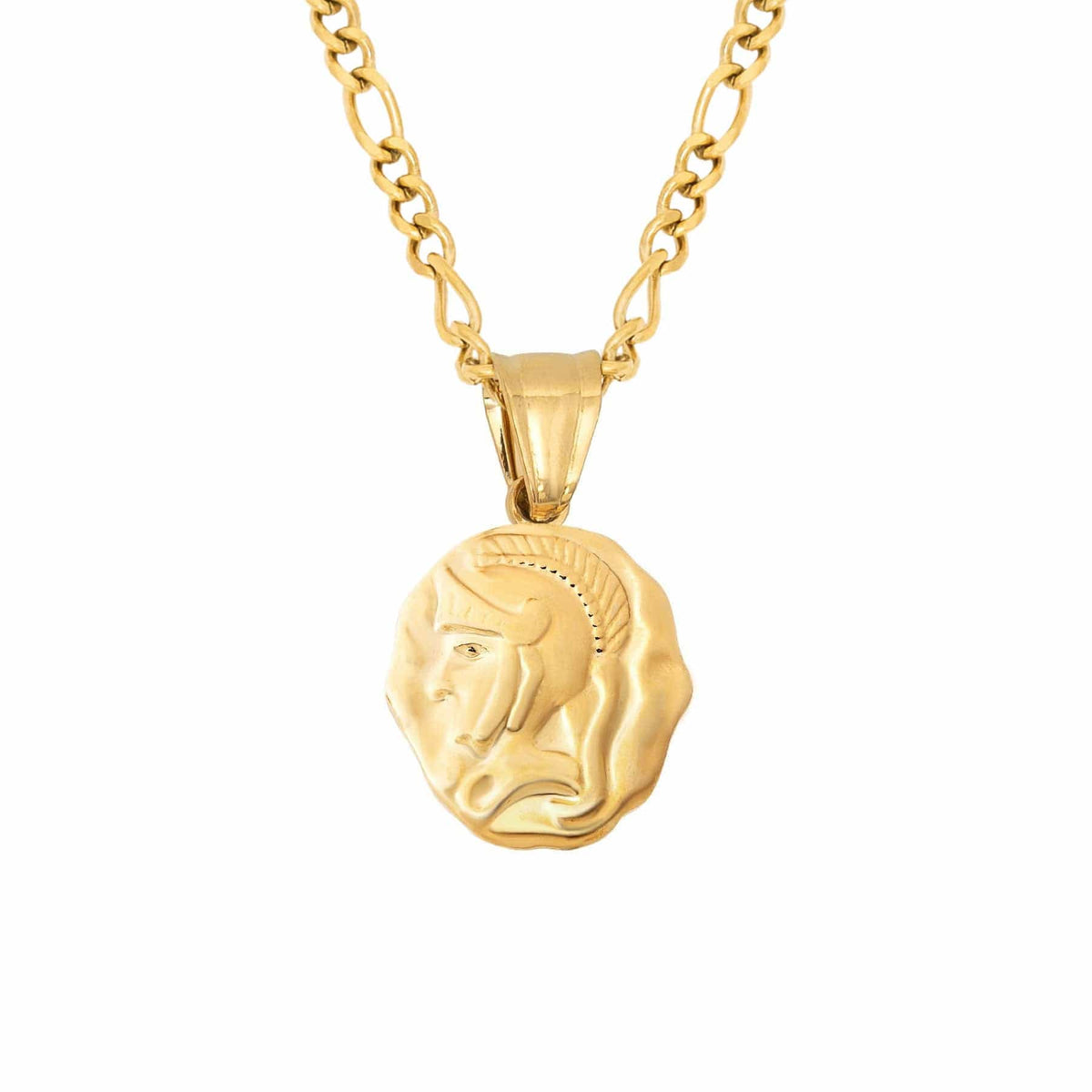 BohoMoon Stainless Steel Rome Coin Necklace Gold