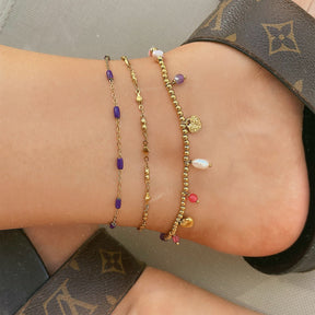 BohoMoon Stainless Steel Rory Anklet Gold