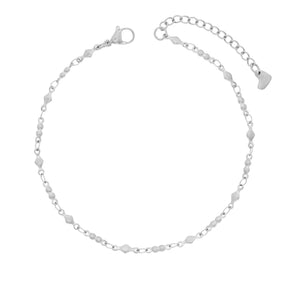BohoMoon Stainless Steel Rory Anklet Silver