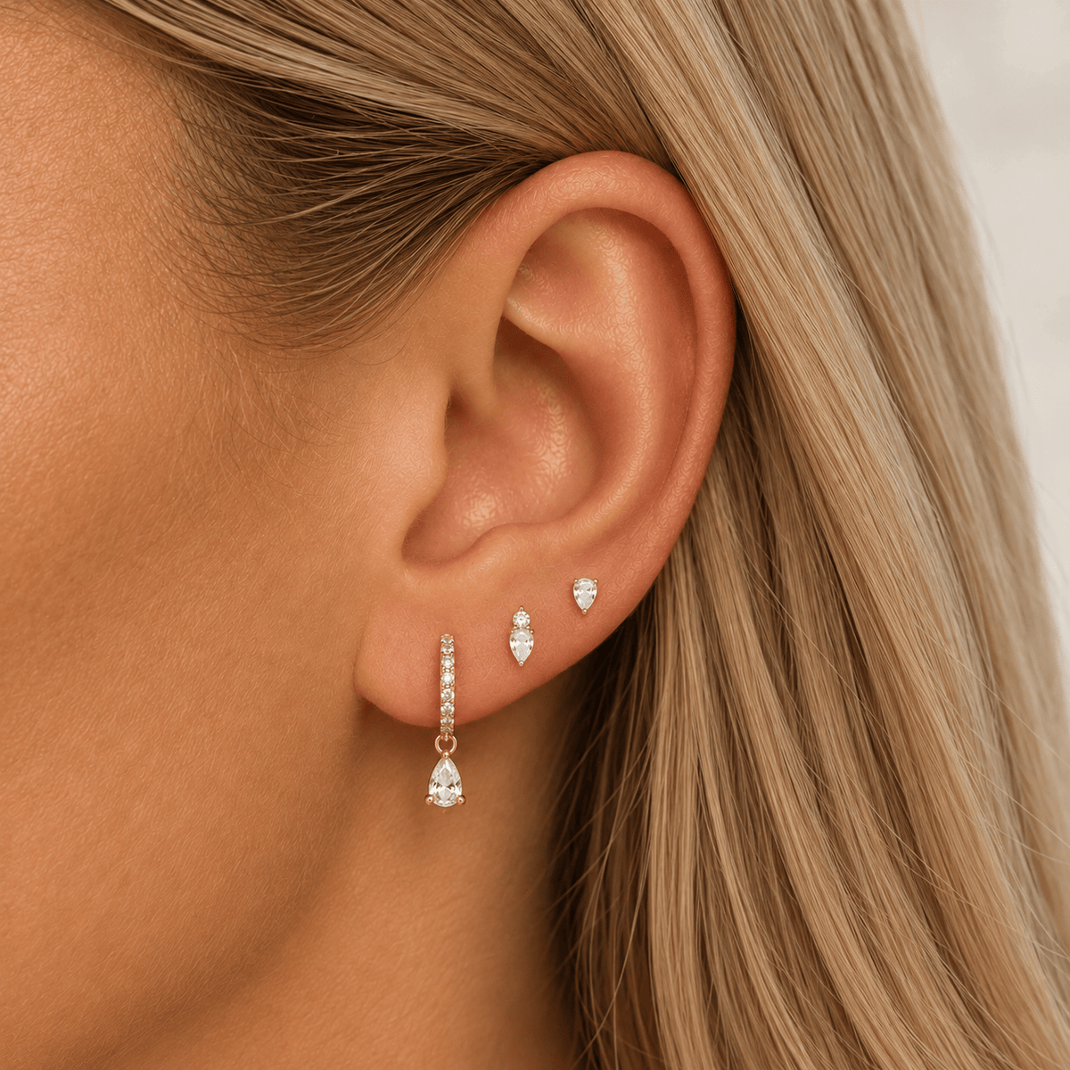 Bohomoon Stainless Steel Rosa Earring Set