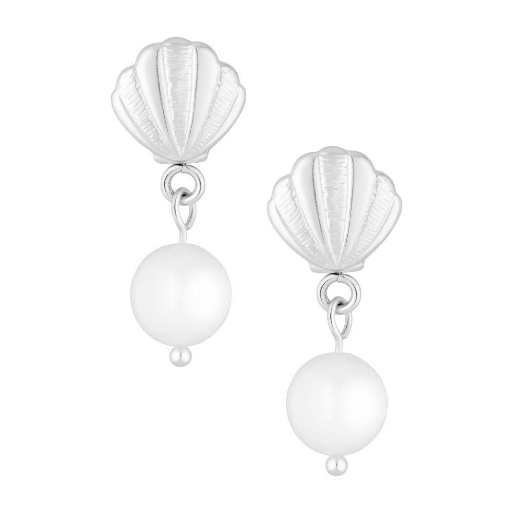 Bohomoon Stainless Steel Rosa Pearl Stud Earrings