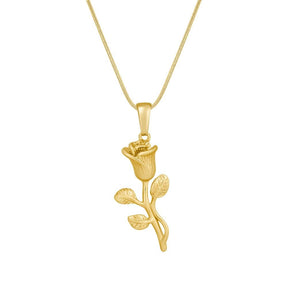 Bohomoon Stainless Steel Rosebud Necklace