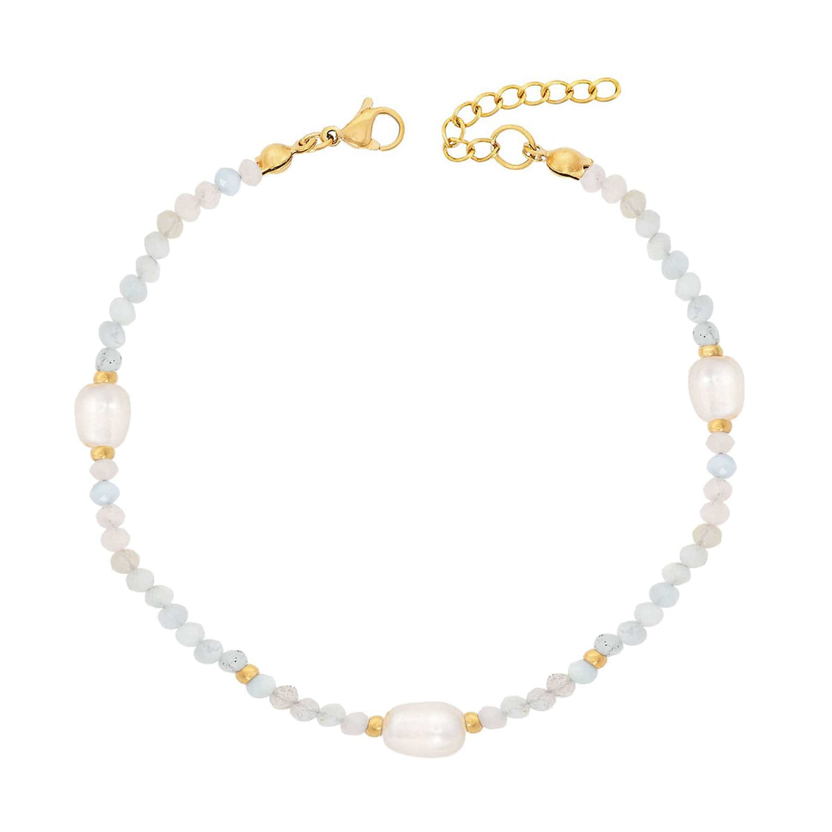 BohoMoon Stainless Steel Rosie Pearl Bracelet Gold