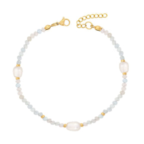 BohoMoon Stainless Steel Rosie Pearl Bracelet Gold