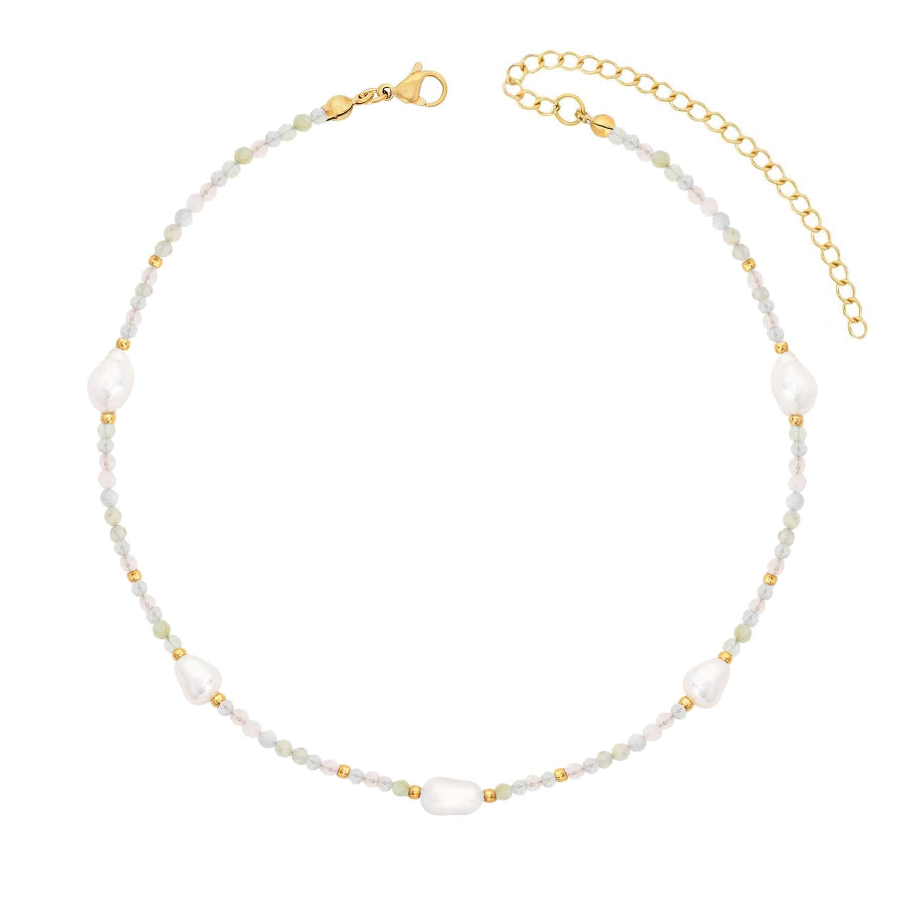 BohoMoon Stainless Steel Rosie Pearl Choker / Necklace