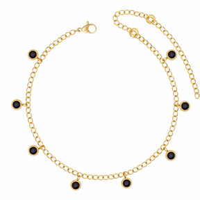 BohoMoon Stainless Steel Sable Anklet Gold