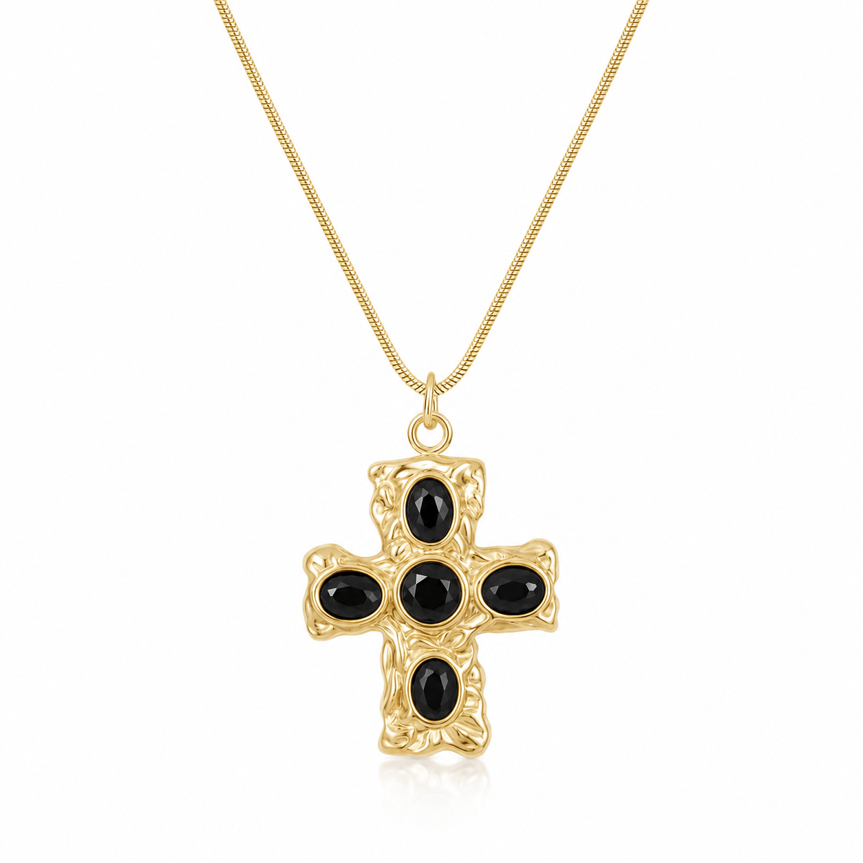 Bohomoon Stainless Steel Sable Cross Necklace