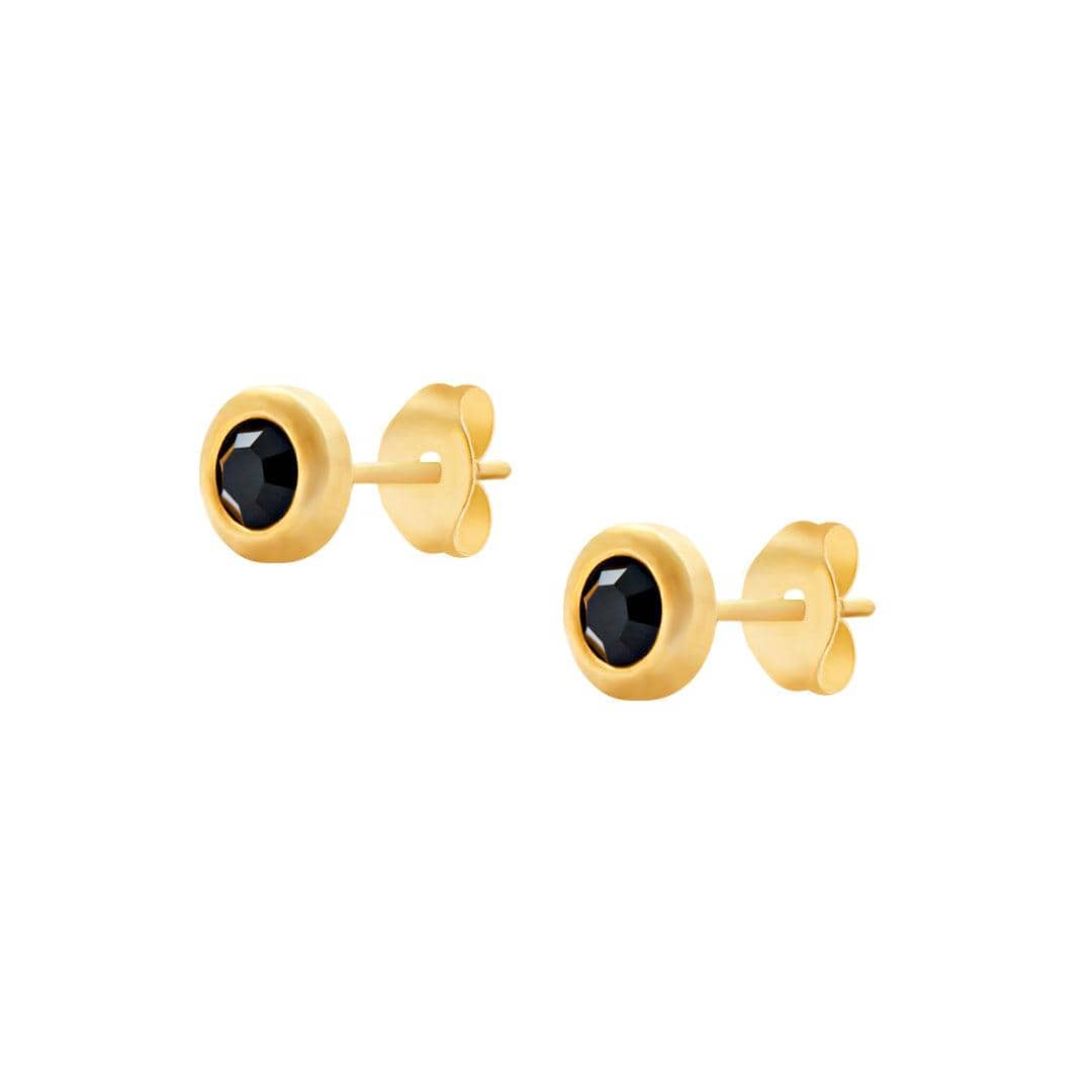 BohoMoon Stainless Steel Sable Stud Earrings Gold
