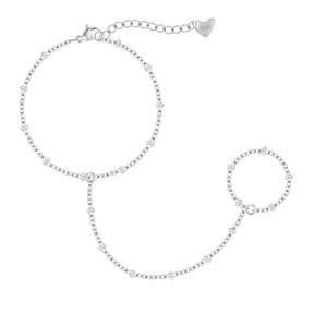 Bohomoon Stainless Steel Saint Hand Chain Bracelet