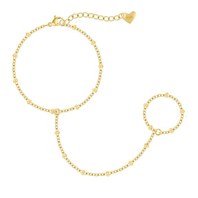 Bohomoon Stainless Steel Saint Hand Chain Bracelet