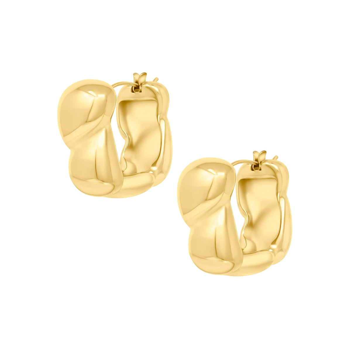 BohoMoon Stainless Steel Rylie Hoop Earrings Gold