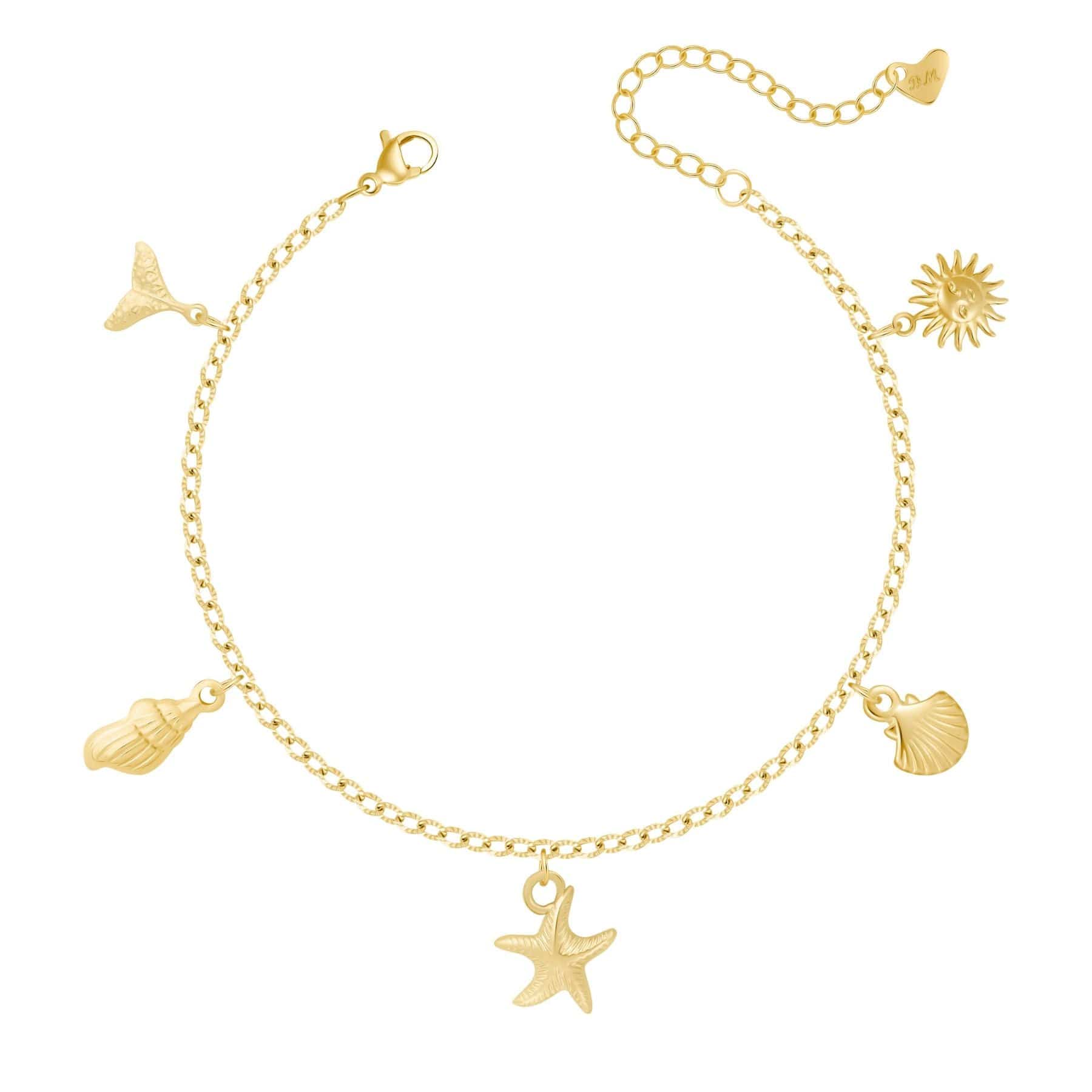 Bohomoon Stainless Steel Saltwater Anklet