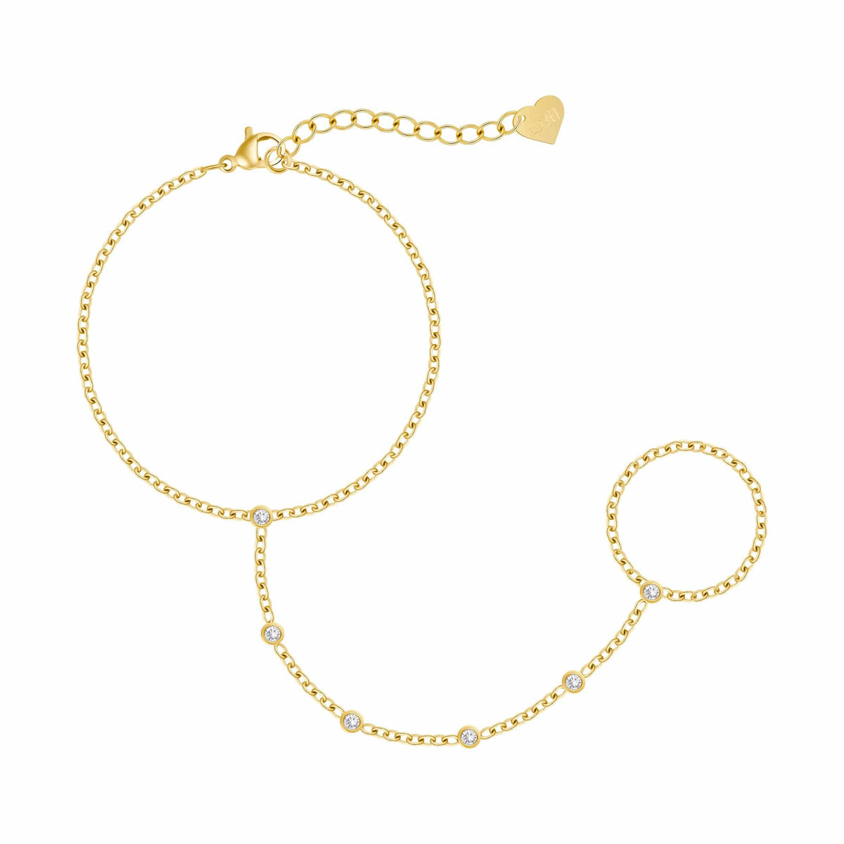 Bohomoon Stainless Steel Sammie Hand Chain Bracelet