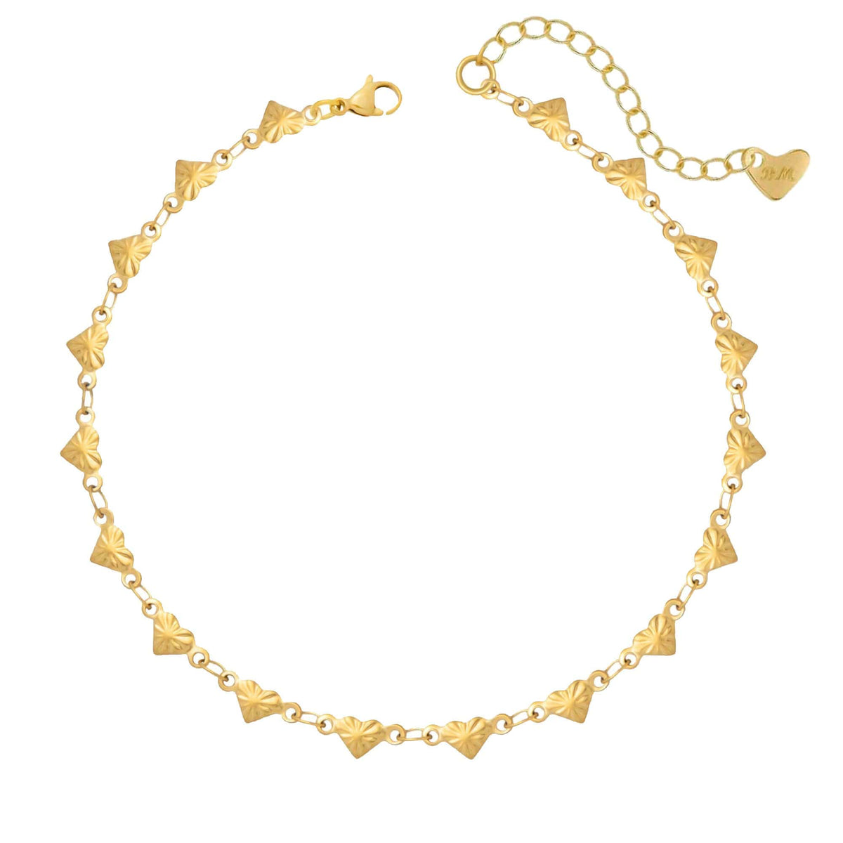 Bohomoon Stainless Steel Santorini Heart Anklet