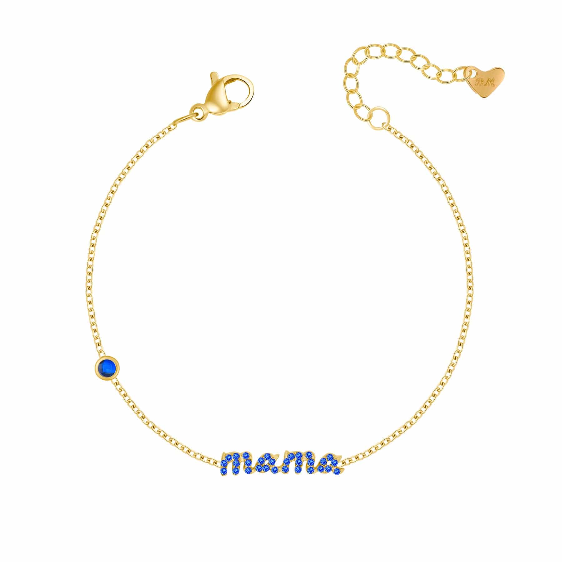 Bohomoon Stainless Steel Sapphire Mama Bracelet