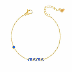 Bohomoon Stainless Steel Sapphire Mama Bracelet