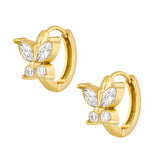 Bohomoon Stainless Steel Savannah Butterfly Hoop Earrings