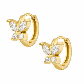 Bohomoon Stainless Steel Savannah Butterfly Hoop Earrings
