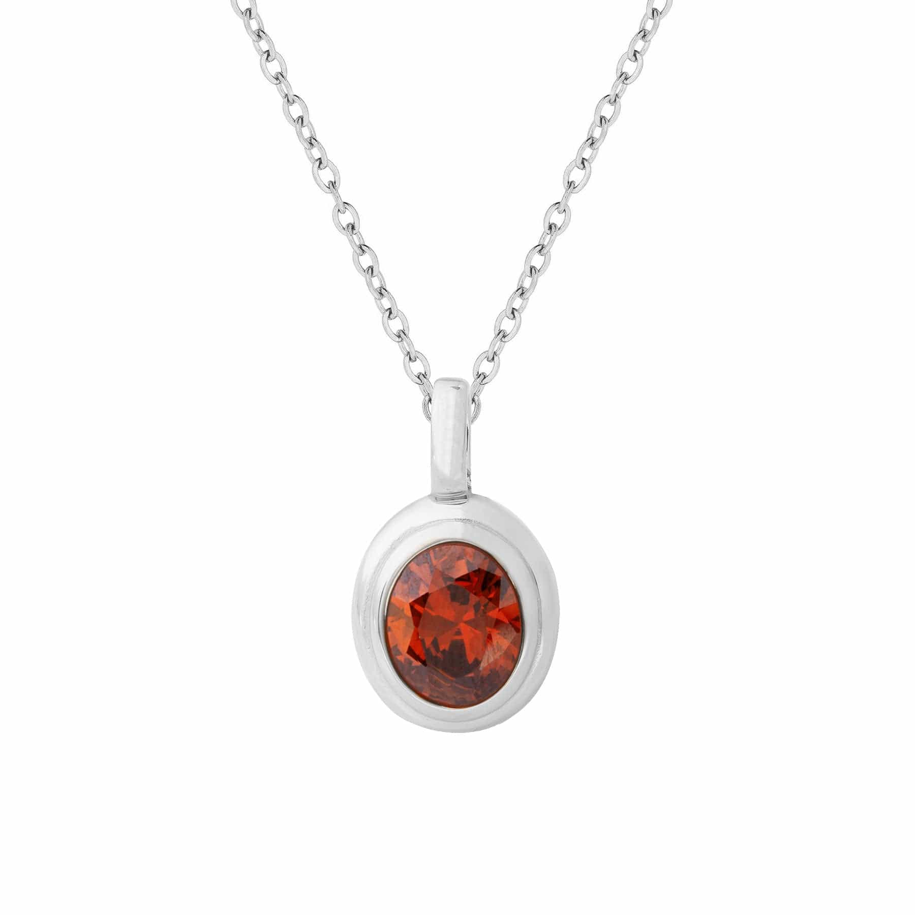 BohoMoon Stainless Steel Sawyer Necklace Silver / Red
