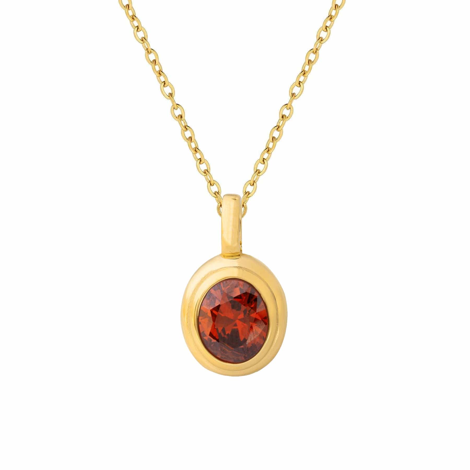 BohoMoon Stainless Steel Sawyer Necklace Gold / Red