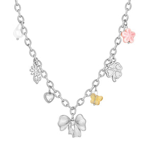 Bohomoon Stainless Steel Scarlett Bow Charm Necklace
