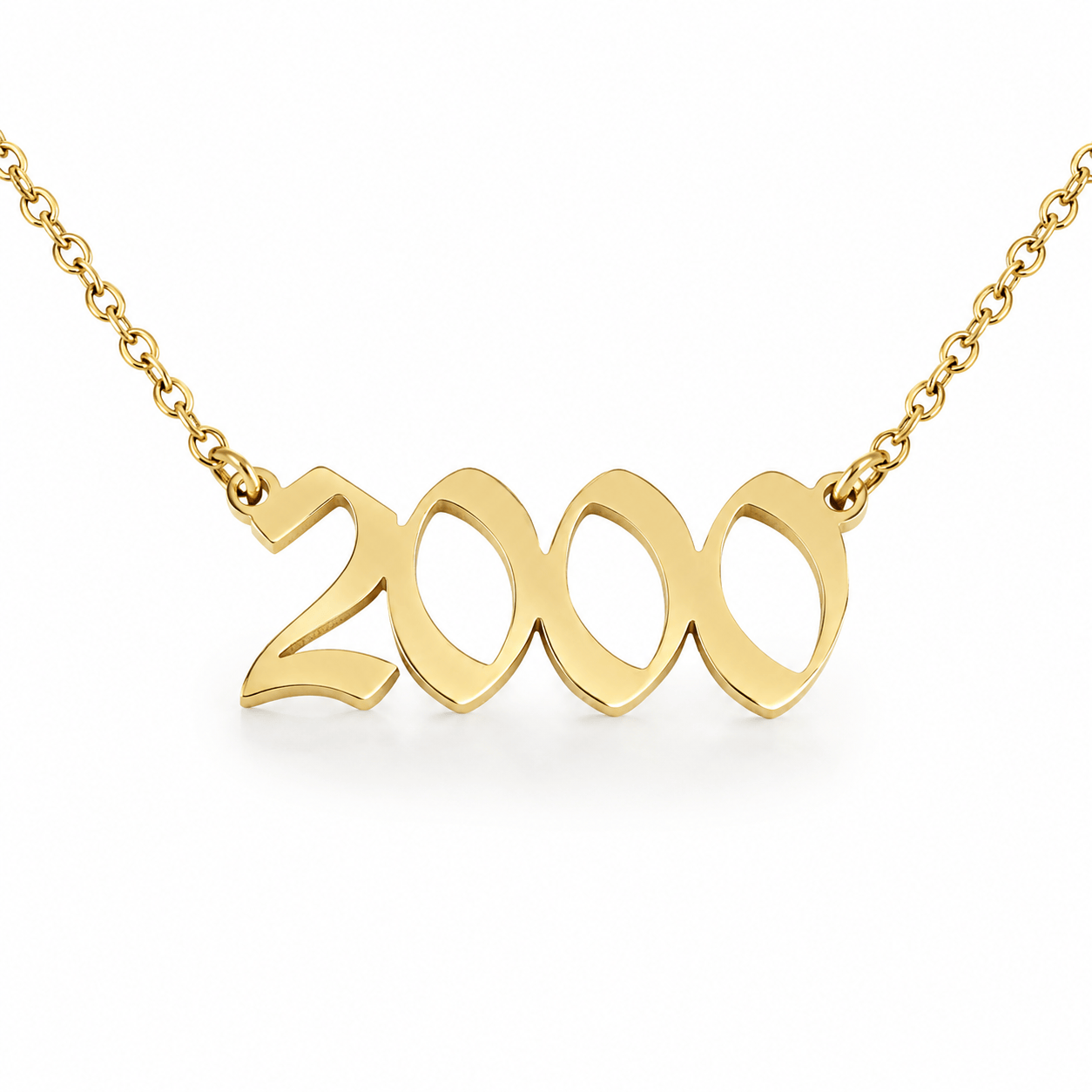Bohomoon Stainless Steel Script Year Choker Necklace