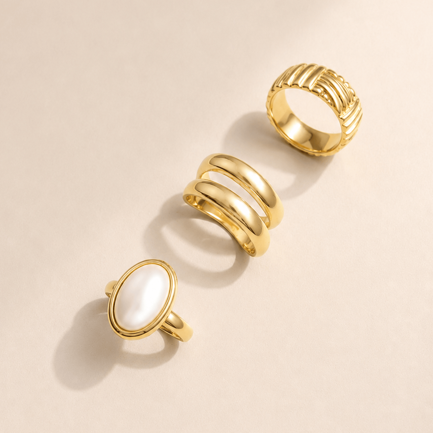 Bohomoon Stainless Steel Sculpt Ring